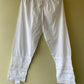 Embroidered Pure White Crochet straight Pant