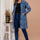 Blue Hand Block Printed Cotton Quilted Jacket