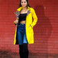 Navya Cotton Quilted Reversable Long Jacket.