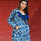 Nura Cotton Quilted Reversable Long Jacket.