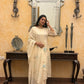 Vanilla White Appliqué Mul Chanderi Kurta Set