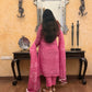 Rose Jamdani Linen Suit Set