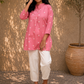 Cotton Handwoven Pink Heart Short Top