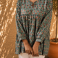 Green Hand Block Printed Cotton Top | Natural Dye | Kantha India