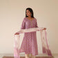 Lilac butti Hand Embroidered Set
