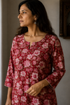 Saanjh Hand Block Print Cotton Short Kurta