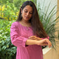 Floral Mauve Kurta Pant Set