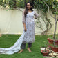 Raisha Kota Doria Block Print Kurta Set