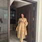 Ananta Beige Jamdani Linen Silk Dupatta Suit Set | KanthaIndia
