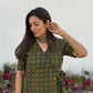 Angrakha Ajrakh green kurta