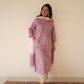 Lilac butti Hand Embroidered Set