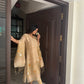 Ananta Beige Jamdani Linen Silk Dupatta Suit Set | KanthaIndia
