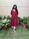 Avantika Handloom Cotton A-line kurta Pant