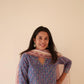 Blue butti Hand Embroidered Set