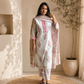 Gulbarg Chanderi Silk Kurti Pant Dupatta Set | Pink | Kantha India