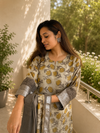 Aswi Cotton Linen Kurta Set