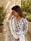 Indira Gulbahaar Cotton Linen Kurta Set