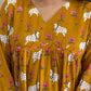 Peetambari Pichwai Cotton Kurti Pant Set | Mustard | Kantha India