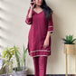 Maroon Organza Co-ord Set