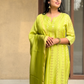 Aadya Banarasi Chanderi Silk Suit Set | Hand Woven | Kantha India