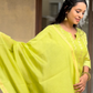 Aadya Banarasi Chanderi Silk Suit Set | Hand Woven | Kantha India