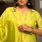 Aadya Banarasi Chanderi Silk Suit Set | Hand Woven | Kantha India