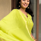Aadya Banarasi Chanderi Silk Suit Set | Hand Woven | Kantha India