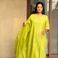 Aadya Banarasi Chanderi Silk Suit Set | Hand Woven | Kantha India