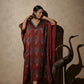 Ajrakh Modal Free-size Kaftan Red Dress