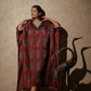 Ajrakh Modal Free-size Kaftan Red Dress
