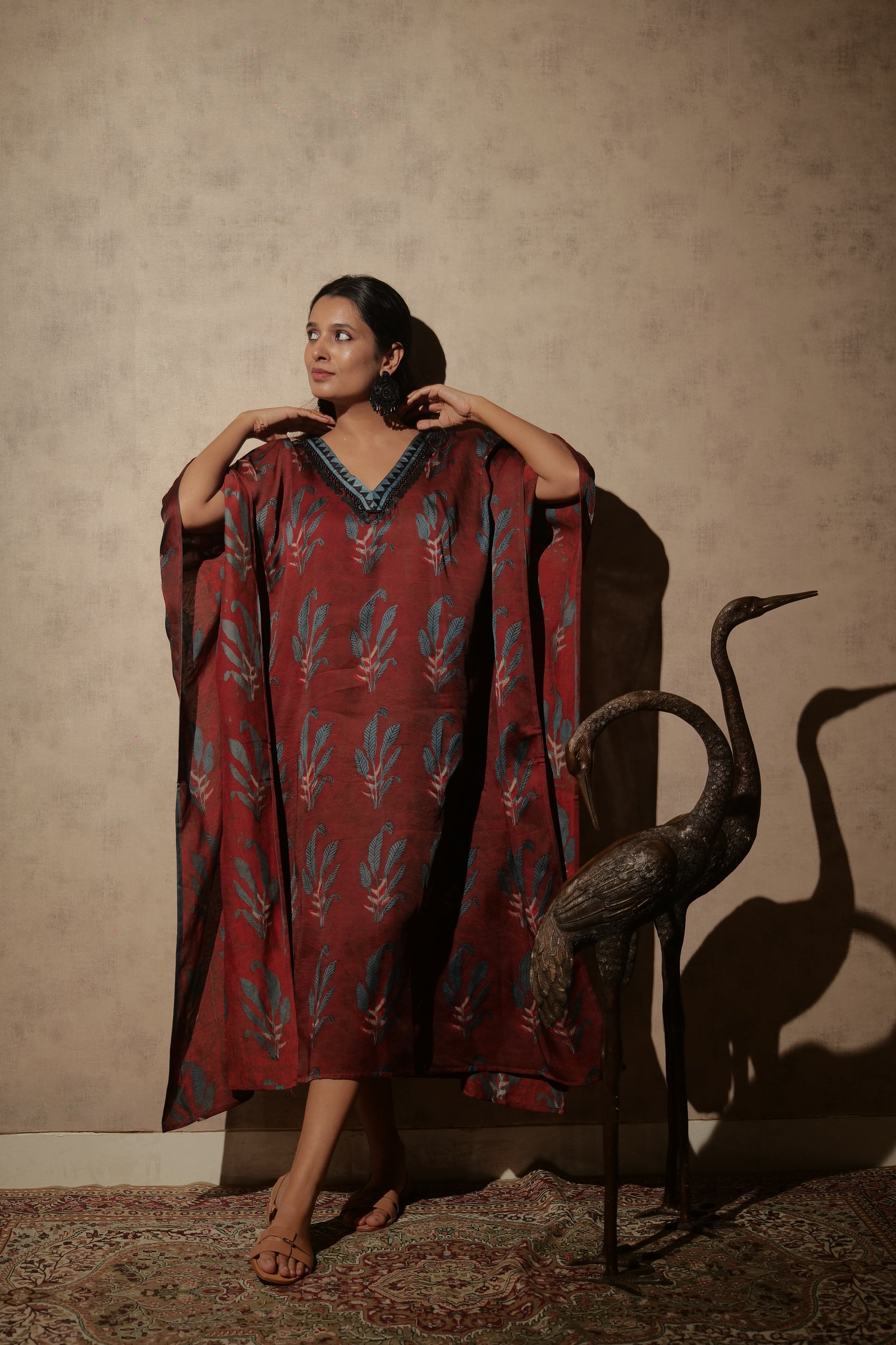 ajrakh modal silk dress Ikraar