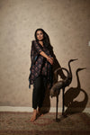 Ajrakh Modal Free-size Kaftan Black