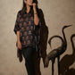 Ajrakh Modal Free-size Kaftan Black
