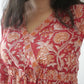 Cotton Hand Block Printed Bagh Dress - Red
