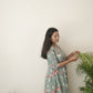 Cotton Hand Block Printed Bagh Dress - Green