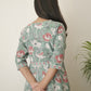 Cotton Hand Block Printed Bagh Dress - Green