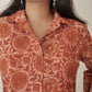 Cotton Vanaspati Brick Orange Kurta Set