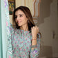 Green handblock printed cotton lehenga