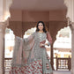 Red handblock printed cotton lehenga