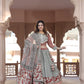 Red handblock printed cotton lehenga