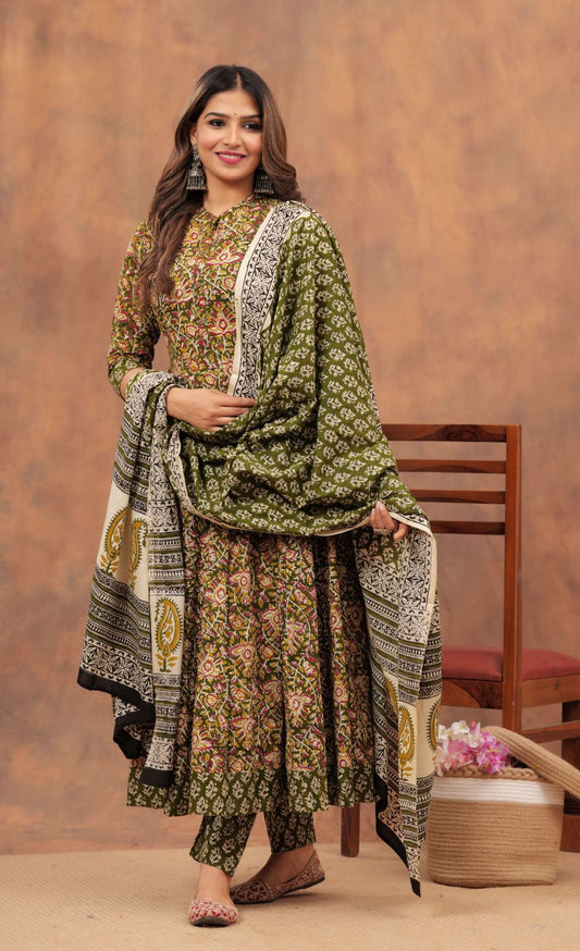 Atulya Anarkali Cotton Suit Set