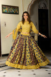 Rajvi handblock printed cotton lehenga