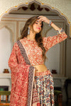 Nazaakat handblock printed cotton lehenga