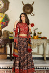 handblock printed cotton lehenga