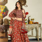 Gulsheen handblock printed cotton lehenga