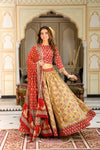 Rahi printed cotton lehenga