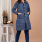 Blue Hand Block Printed Cotton Jacket