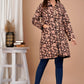 Black Hand Block Printed Flower Cotton Jacket