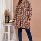 Black Hand Block Printed Flower Cotton Jacket