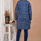 Blue Hand Block Printed Cotton Jacket